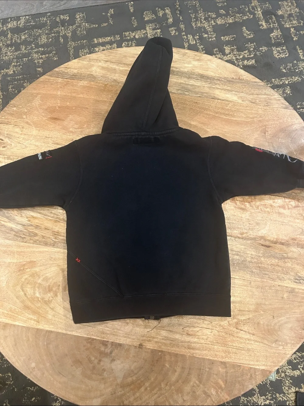 Vintage Quiksilver Toddler Boy Zip Up Hoodie 2T Black Fleece Lined Y2K Surf